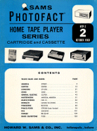  Photofact Home Tape Player Service Manuals